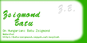 zsigmond batu business card